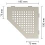 Schlüter-SHELF-E-S2 TSC SQUARE Alu strukturbeschichtet creme