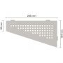 Schlüter-SHELF-E-S3 TSBG SQUARE Alu strukturbeschichtet beigegrau