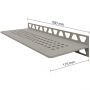 Schlüter-SHELF-W-S1 TSBG SQUARE strukturbeschichtet beigegrau