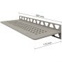 Schlüter-SHELF-W-S1 TSSG SQUARE strukturbeschichtet steingrau