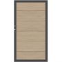 TraumGarten Sichtschutzzaun SYSTEM WPC XL Gartentor Sand, Rahmen Anthrazit