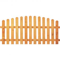 T&J HEIKO Gartenzaun Hochbogen HEIKO Gartenzaun 200x80/95 cm, abgerundete, glatte Latten, Kesseldruckimprägnierung, elegantem Hochbogen, verzinkten Verbindungen