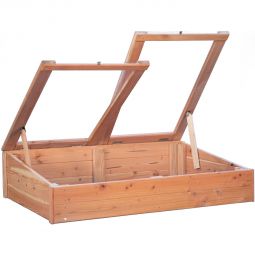 T&J TONDERN-Frühbeet TONDERN Frühbeet aus Lärche, 119x80x21/30 cm – vorgefertigte Elemente, ideal als Aufsatz für das Hochbeet VEJLE geeignet