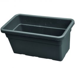 T&J Pflanzkasteneinsatz NATASCHA Pflanzkasteneinsatz NATSCHA aus UV-beständigem Kunststoff, anthrazit, mit Ablauföffnungen, ca. 30 Liter Volumen, 60x32x26 cm