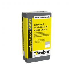 weber Fließestrich weber.floor 4491 turbo Calciumsulfat Fließestrich schnell 25 kg, für den Innenbereich