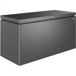 Biohort Aufbewahrungsbox LoungeBox dunkelgrau-metallic Design-Gartenbox für hohe Ansprüche, Regenwasserdicht und abschließbar