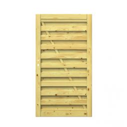 Wellker Sichtschutzzaun Holz Tor Aus gefastem, kleinastigem Fichtenholz, 98x179 cm groß, wählbare Öffnungsrichtung