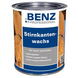 BENZ PROFESSIONAL Stirnkantenwachs farblos Holzschutzmittel zum Schutz gegen Risse und eindringende Feuchtigkeit