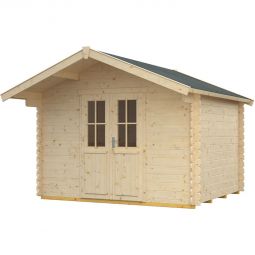 Skan Holz Gerätehaus Faro Geräteschuppen verschiedene Größen, skandinavisches Fichtenholz, Wandstärke 28mm