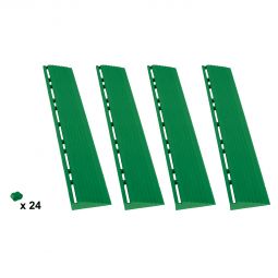florco Klickfliese Seitenteil-Set Kunststoff grün Inhalt: 4 Stück für 40x40cm Klickfliesen, Vermeidung von Stolperfallen
