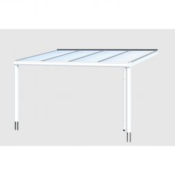 Skan Holz Terrassenüberdachung Genua Terrassendach verschiedene Größen und Farben, Aluminium (pulverbeschichtet), Wandanbau