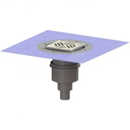 KESSEL Bodenablauf Practicus Anschlussrand Gewebematte senkrecht verschiedene Durchmesser und Rostdesign wählbar