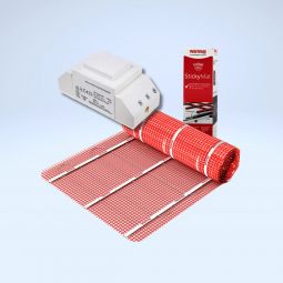 Warmup StickyMat 12V inklusive Transformator Wandheizung Fußbodenheizung Das perfektes System für Wand-, Boden-, Spa-Bänke und Liegeflächen, maximal 100 W/m² bei 300 VA