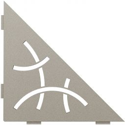 Schlüter-SHELF-E-S1 TSSG CURVE Alu strukturbeschichtet steingrau dreieckige Ablage, 210x210 mm