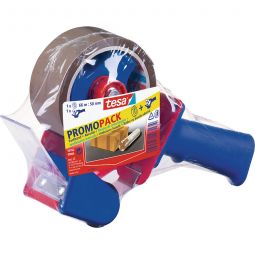 tesa Handabroller + 1 Rolle tesapack 66 m x 50 mm PROMO für Klebebändern bis 50 mm Breite