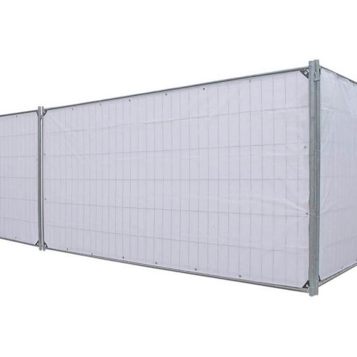 NOOR Bauzaunplane Profi PP/PE-Gewebe weiß 2