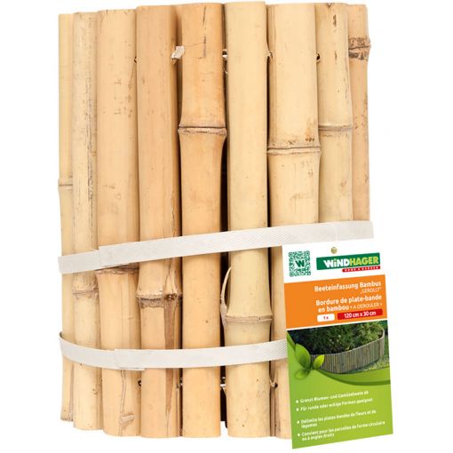 Windhager Beeteinfassung Bambus gerollt 120x30 2