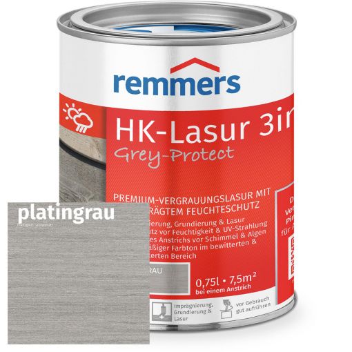 Remmers HK-Lasur 3in1 Grey-Protect platingrau 2