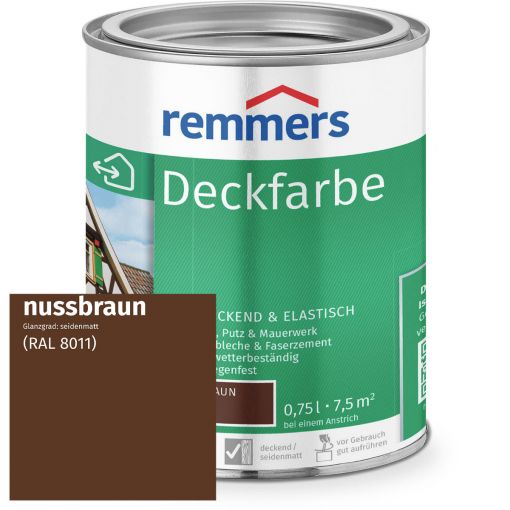 Remmers Deckfarbe nussbraun RAL 8011 2