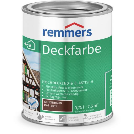 Remmers Deckfarbe nussbraun RAL 8011 2