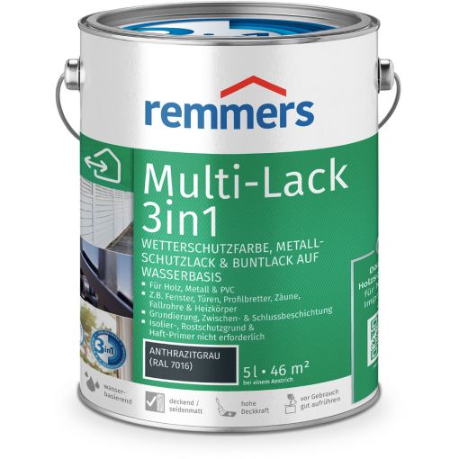 Remmers Multi-Lack 3in1 anthrazitgrau RAL 2