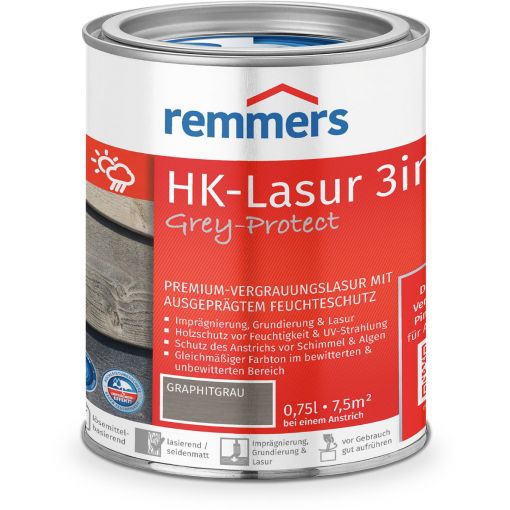 Remmers HK-Lasur 3in1 Grey-Protect graphitgrau 2