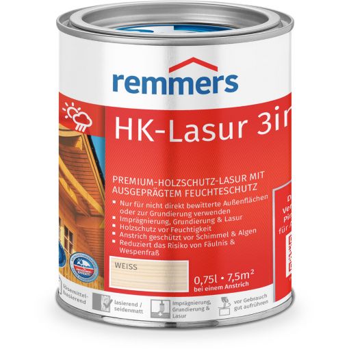 Remmers HK-Lasur 3in1 weiß RC-990 2