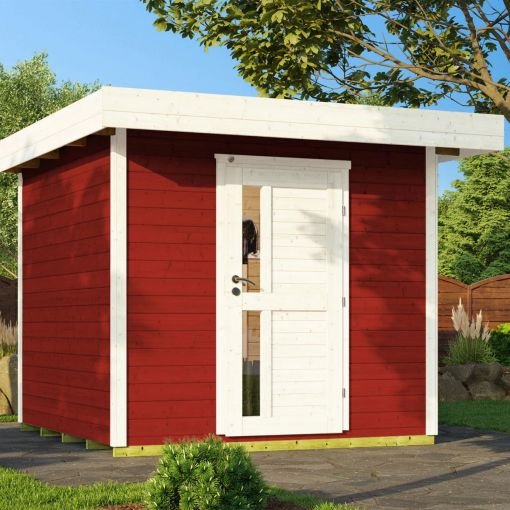weka Designhaus 172 schwedenrot Gartenhütte 2