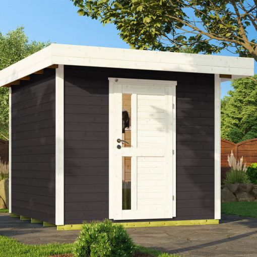 weka Designhaus 172 anthrazit Gartenhütte 2