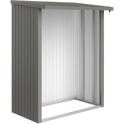 Biohort Rückwand Kaminholzregal Woodstock quarzgrau-metallic 2