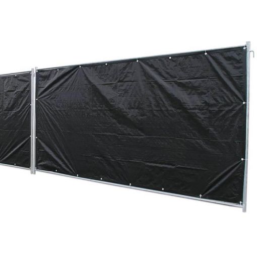 NOOR Bauzaunplane Profi PP/PE-Gewebe schwarz 2
