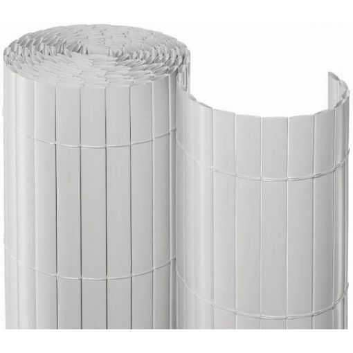 NOOR Sichtschutzmatte PVC weiß Sichtschutzzaun 2