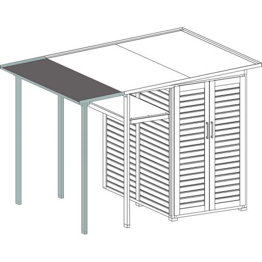 weka Fahrradunterstand-Verlängerung für Gartenschrank Garten[Q] 2