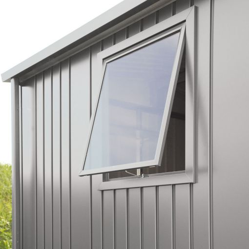 Biohort Fenster Gerätehaus Europa silber-metallic 2