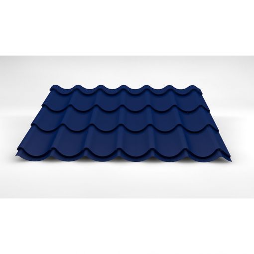 Luxmetall Dachziegelblech D-TILE, Stahl, enzianblau 2