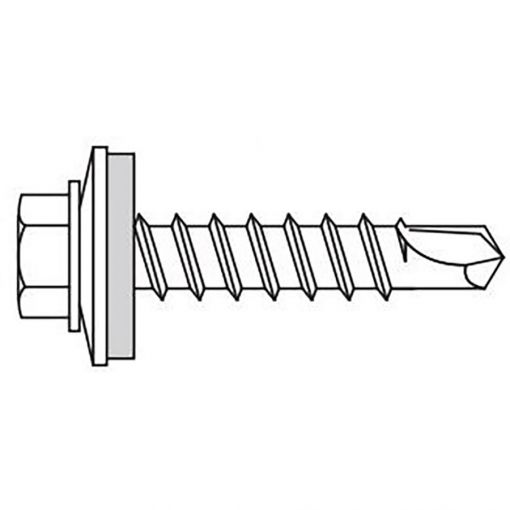 Luxmetall 100 Stahl-Bohrschrauben Edelstahl 5,5x80 2