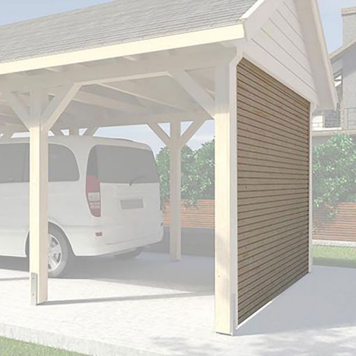 weka Rückwand Massivholz für Carport 2