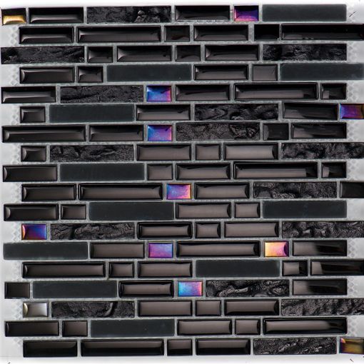 Glasmosaik Black Rainbow Brick 30,6x31,6 2