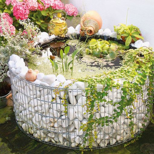 bellissa Gabionen Hochteich Gartenteich BENZ24