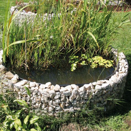 bellissa Gabionen Hochteich Gartenteich BENZ24