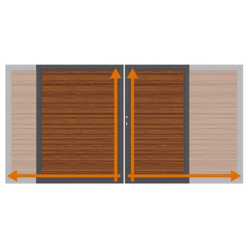 TraumGarten Doppeltor auf Maß Sichtschutzzaun 2