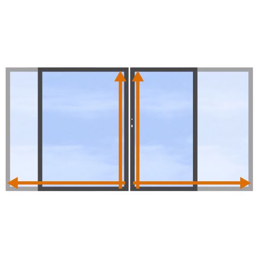 TraumGarten Doppeltor auf Maß Glassichtschutz 2