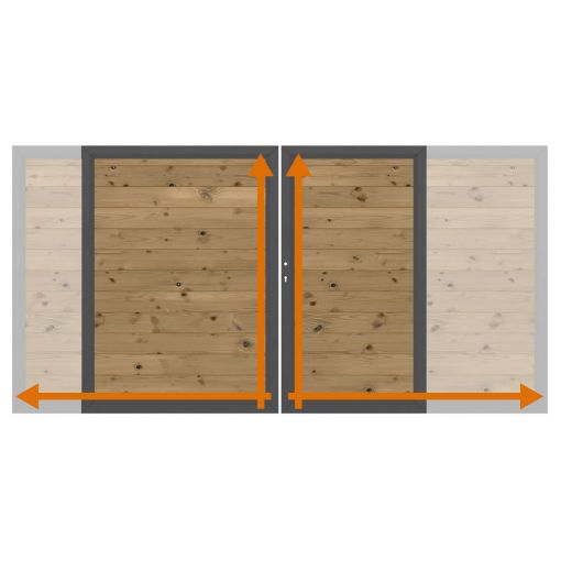 TraumGarten Doppeltor auf Maß Sichtschutzzaun 2