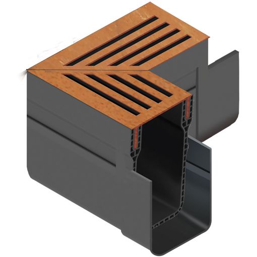 ACO Slimline Eckelement mit Eckrost 2