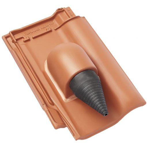 BRAAS Ton-Solar-/Kabeldurchgang Rubin 13V(H) Dunkelbraun 2