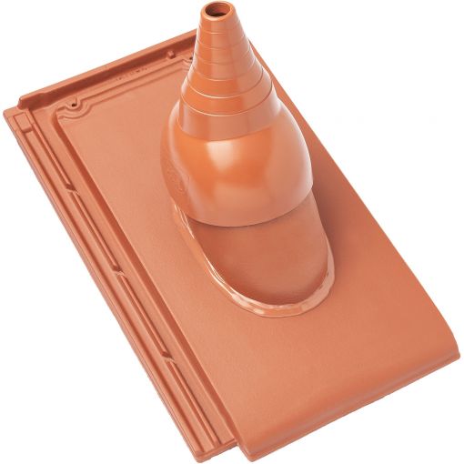 BRAAS Turmalin Ton-Antennenziegel Naturrot Dachziegel 2