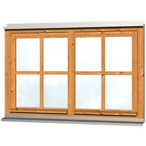 Skan Holz Doppelfenster Eiche Hell 2