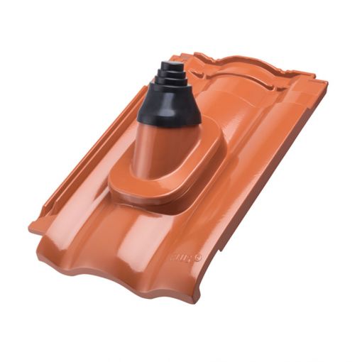 Erlus Forma Alu-Antennendurchgang titansilver Dachziegel 2
