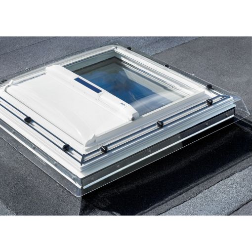 VELUX Flachdachfenster Hitzeschutzmarkise Uni Weiss 2