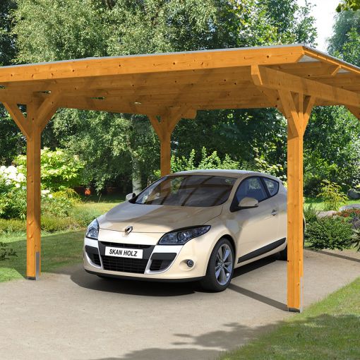 Skan Holz Einzelcarport Odenwald Eiche 2